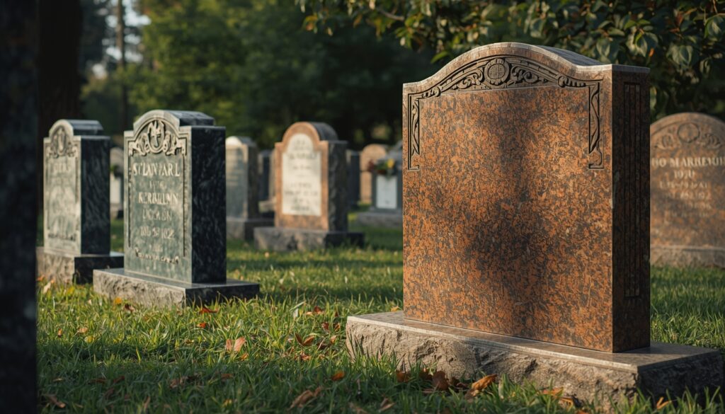 Bronze and granite headstones used for lasting memorialization