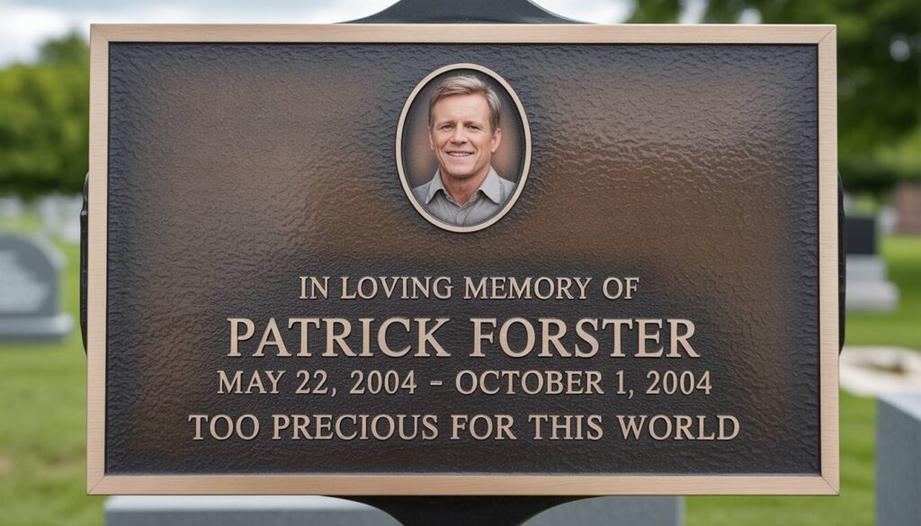 Bronze memorial picture plaque designed for lasting remembrance