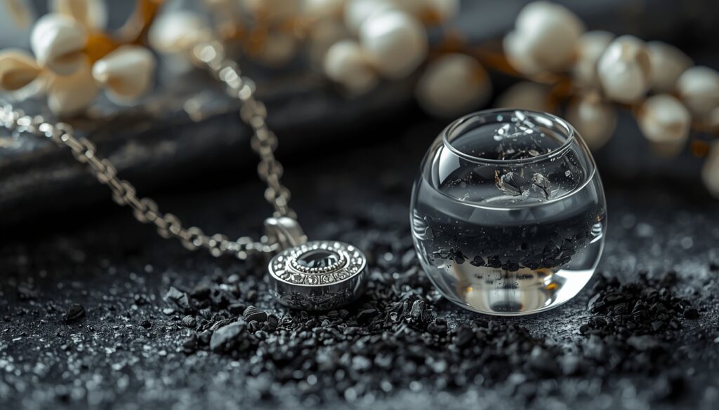 Cremation jewelry and art pieces created as lasting memorial heirlooms