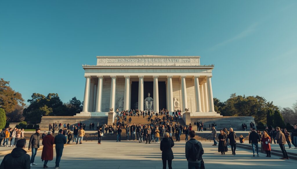Famous historical memorial such as the Lincoln Memorial in Washington D.C.