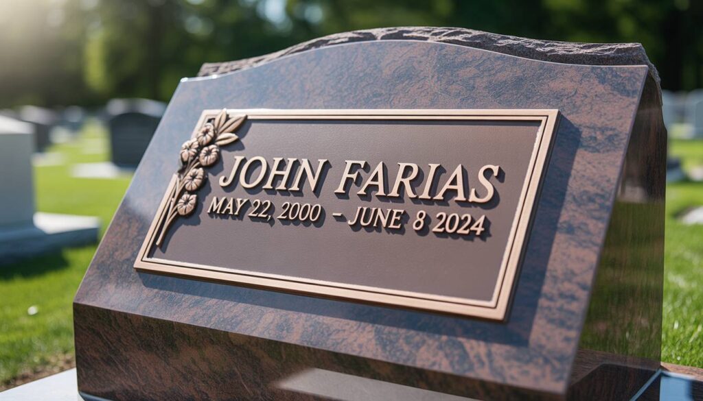 Artistic bronze urn memorial placed in a peaceful garden environment