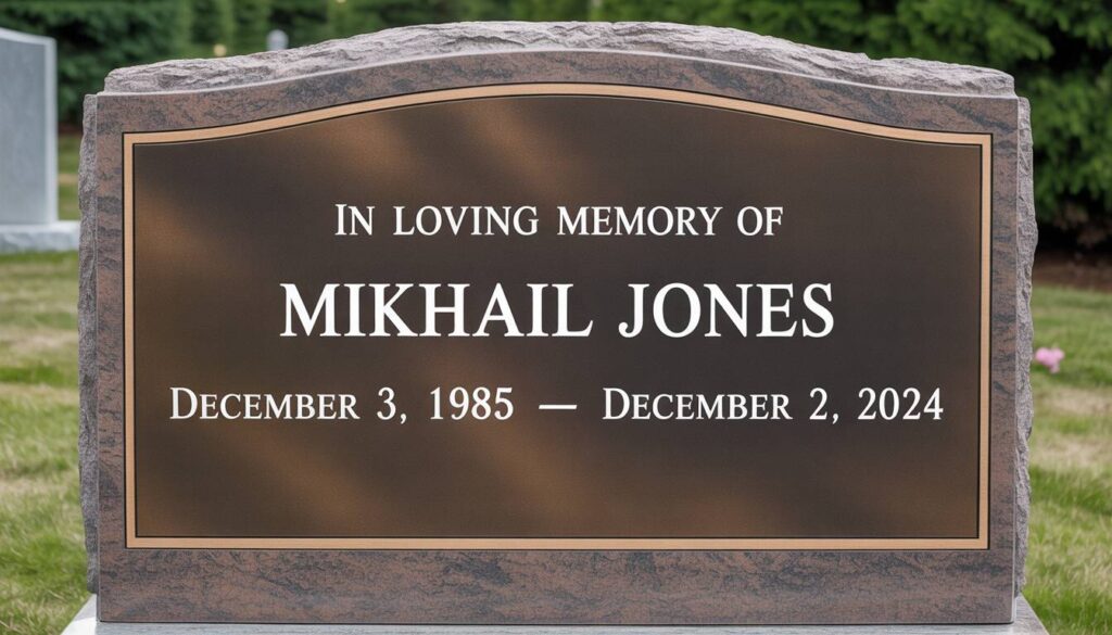 Bronze headstone crafted to memorialize a loved one