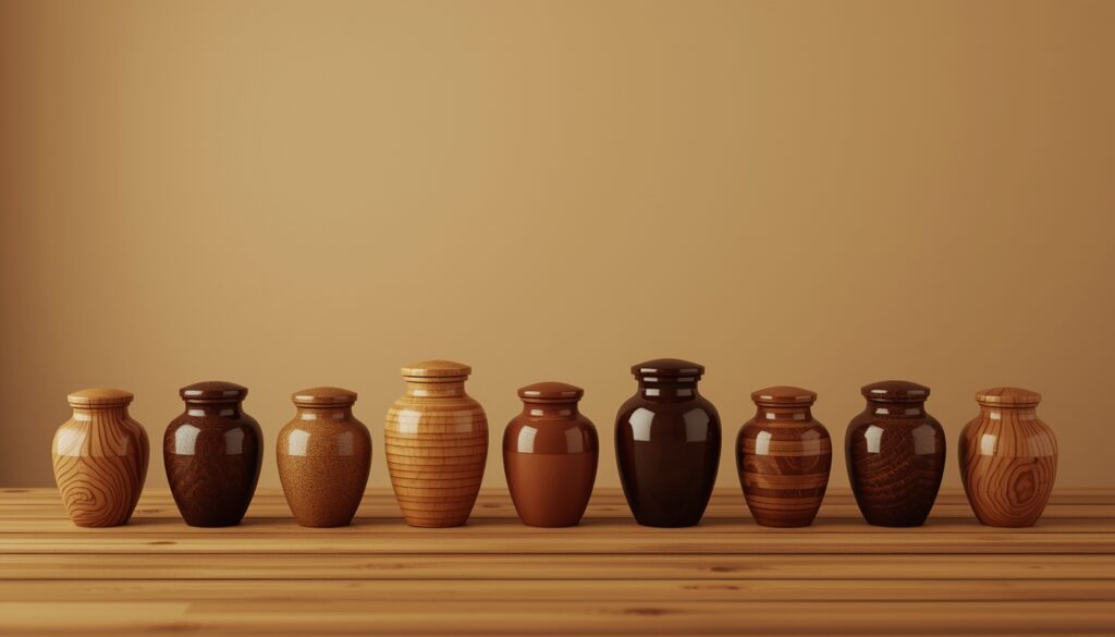 Small keepsake cremation urns used for sharing ashes among family members