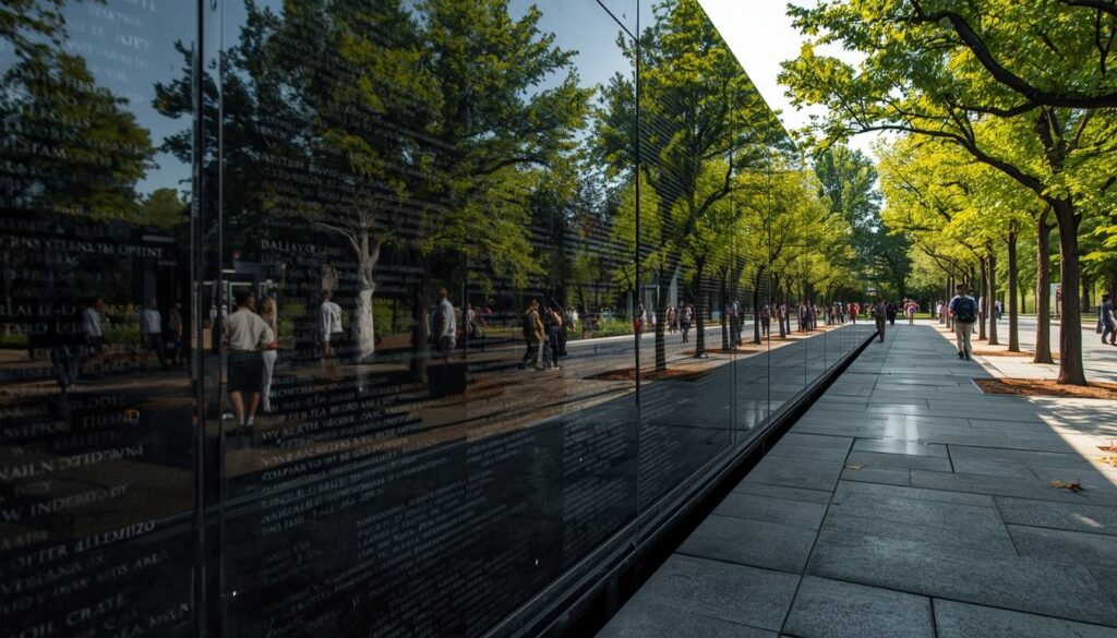 Vietnam Veterans Memorial wall honoring fallen soldiers