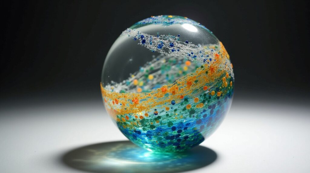 Hand blown glass memorial keepsake made to hold cremation ashes